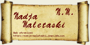 Nadja Maletaški vizit kartica